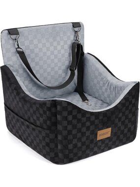 Elevated Dog Car Seat for Small/Medium Dogs, Memory Foam Booster, Washable